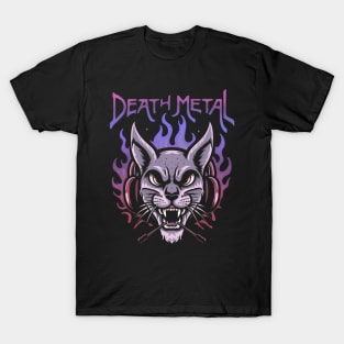 Death Metal Satanic Baphomet Cat T-Shirt